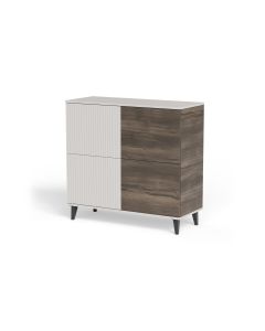 RANDOM 2 KM-2 komoda kaszmir / orzech / czarny (2p=1szt)