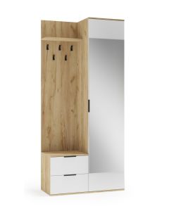 CORAL przedpokój dąb złoty / biały (3p=1szt)