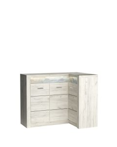 INDIANAPOLIS komoda narożna KATALOGOWA I15 kraft biały