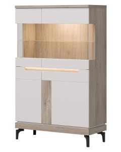 ASTON AN04 DĄB CREMONA/KASZMIR WITRYNA NISKA KPL