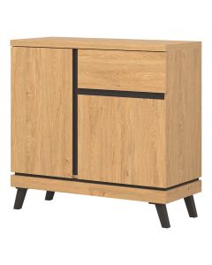 ATE AT02  DĄB KAMIENNY/CZARNY KOMODA KPL