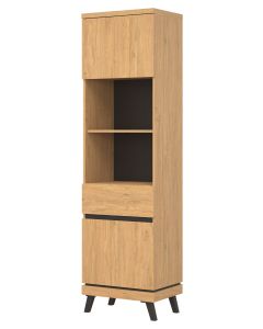 ATE AT07  DĄB KAMIENNY/CZARNY REGAŁ L/P KPL