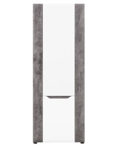 BRANDO B-6 biały,beton,biały połysk REGAŁ LP kpl.