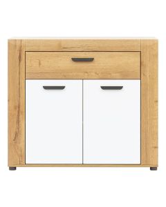 BESTO BT02 DĄB E/BIAŁ POŁYSK KOMODA KPL