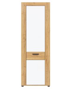 BESTO BT06 DĄB E/BIAŁ POŁYSK SZAFKA LP KPL