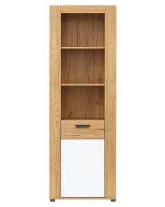 BESTO BT07 DĄB E/BIAŁ POŁYSK REGAŁ LP KPL