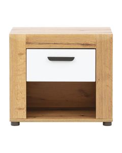 BESTO BT13 DĄB E/BIAŁ POŁYSK SZAFKA NOCNA KPL