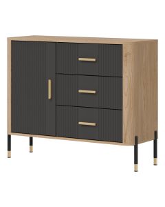 DANTE DT03 DĄB CREMONA T/ANTRACYT MAT KOMODA KPL