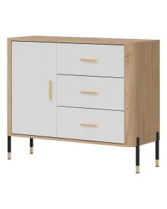 DANTE DT03 DĄB CREMONA T/BIAŁY MAT KOMODA KPL