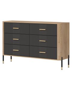 DANTE DT04 DĄB CREMONA T/ANTRACYT MAT KOMODA KPL