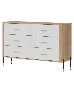 DANTE DT04 DĄB CREMONA T/BIAŁY MAT KOMODA KPL