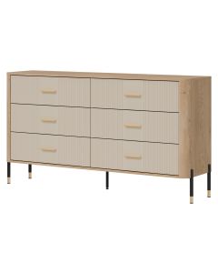 DANTE DT05 DĄB CREMONA T/KASZMIR MAT KOMODA KPL