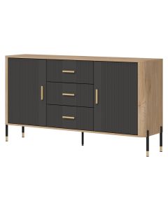 DANTE DT06 DĄB CREMONA T/ANTRACYT MAT KOMODA KPL