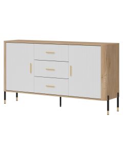 DANTE DT06 DĄB CREMONA T/BIAŁY MAT KOMODA KPL