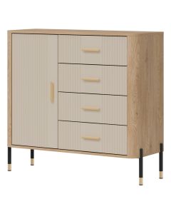 DANTE DT08 DĄB CREMONA T/KASZMIR MAT KOMODA KPL