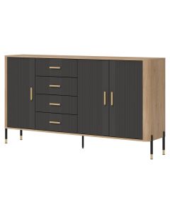 DANTE DT10 DĄB CREMONA T/ANTRACYT MAT KOMODA KPL