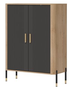 DANTE DT11 DĄB CREMONA T/ANTRACYT MAT SZAFKA KPL