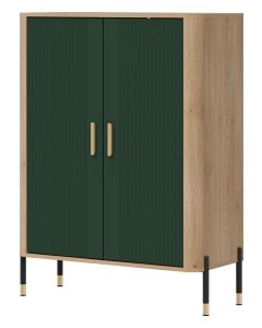 DANTE DT11 DĄB CREMONA T/ZIELONY MAT SZAFKA KPL