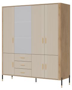 DANTE DT17 DĄB CREMONA T/KASZMIR MAT SZAFA 3D KPL