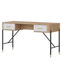 DANTE DT23 DĄB CREMONA T/BIAŁY MAT BIURKO KPL