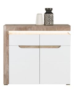 IRMA IM-3 dąb/ biały połysk KOMODA kpl.