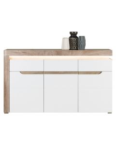 IRMA IM-4 dąb/ biały połysk KOMODA kpl.