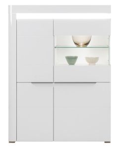 IRMA IM-5 biały/ biały połysk,d.magia KREDENS kpl.