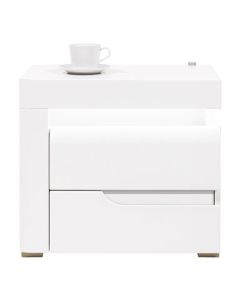 IRMA IM-17 biały/biały,d.magia SZAFKA NOCNA L kpl.