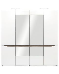 LIONEL LI-10 dąb s./ biały SZAFA 4D kpl.