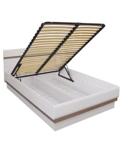 LIONEL LI-12/140 dąb/biały ŁOŻE z pojemnikiem kpl