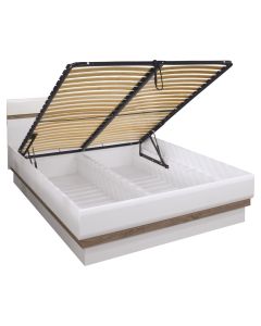 LIONEL LI-12/160 dąb/biały ŁOŻE z pojemnikiem kpl