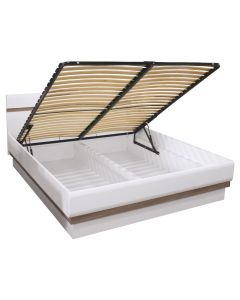 LIONEL LI-12/180 dąb/biały ŁOŻE z pojemnikiem kpl