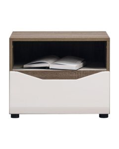 LIONEL LI-13 dąb s./ biały SZAFKA NOCNA kpl