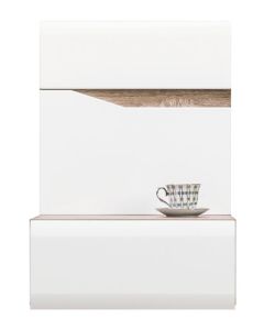 LIONEL LI-14 dąb s./biały SZAF NOCNA WISZ LEWA kpl