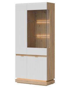 MILTON ML06 DĄB CREM TORRO BIAŁY WITRYNA KPL