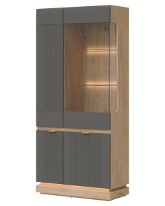 MILTON ML06 DĄB CREM TORRO SZARY WITRYNA KPL