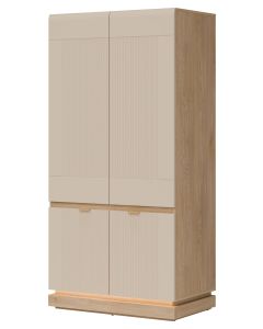 MILTON ML08 DĄB CREM TORRO KASZMIR SZAFA 2D KPL