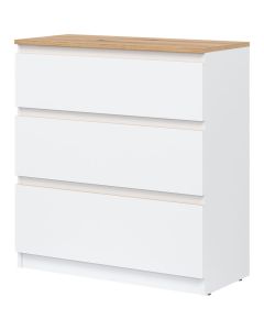 REMI RM02 BIAŁY/DĄB EVOKE KOMODA KPL