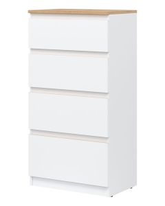 REMI RM04 BIAŁY/DĄB EVOKE KOMODA KPL