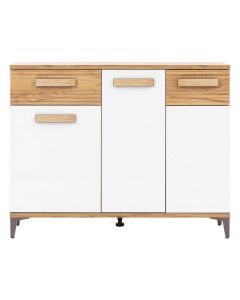 SNOBI SB03 DĄB CRAFT ZŁ/BIEL ALP KOMODA KPL