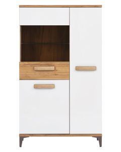 SNOBI SB06 DĄB CRAFT ZŁ/BIEL ALP WITRYNA KPL