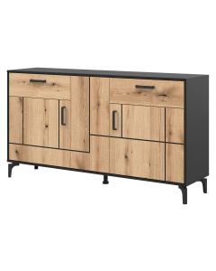 S-LINE SL03 DĄB E/CZARNY KOMODA KPL