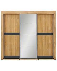 YORK Y-9 dąb grandson/grafit SZAFA PRZESUWNA kpl.