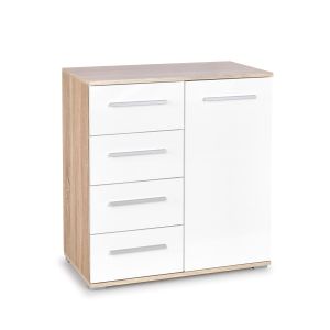 LIMA KM-2 komoda dąb sonoma / biały (1p=1szt)