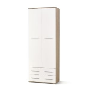 LIMA REG2 regał dąb sonoma / biały (2p=1szt)