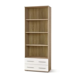 LIMA REG3 regał dąb sonoma / biały (2p=1szt)