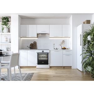 DARIA 240 kuchnia zestaw korpus: dąb sonoma, fronty: białe (10p=1kpl)