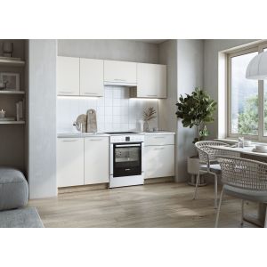 MARIJA 200 kuchnia zestaw korpus: dąb sonoma, fronty: waniliowe (7p=1kpl)