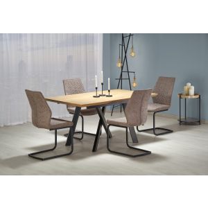 CAPITAL stół 160-200 cm, dąb złoty / czarny  (2p=1szt )