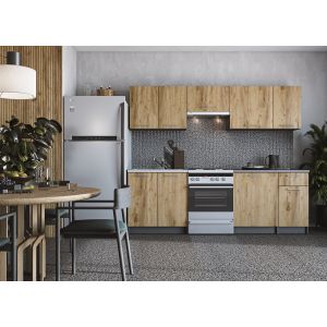 DARIA 240 kuchnia zestaw korpus: antracyt, fronty: dąb craft (10p=1kpl)